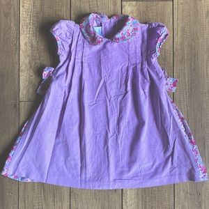 Little English Purple Corduroy Dress, Size 3T.